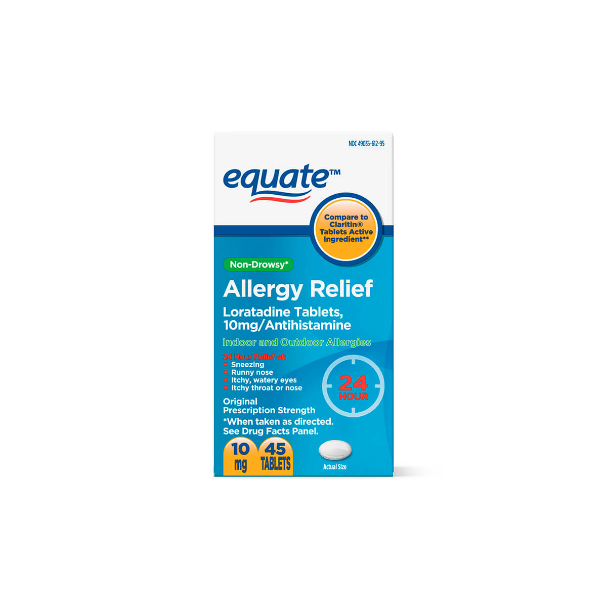 Equate Allergy Relief Loratadine/Antihistamine 10mg 45 Unidades